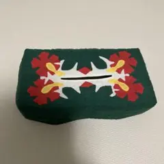 ハワイアンキルト　ハイビスカス　ティッシュボックス