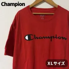 champion チャンピオン シンプルロゴ 半袖 Tシャツ 赤 レッド XL