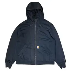 carhartt foodie ジップアップパーカー　裏キルティング　L 紺色