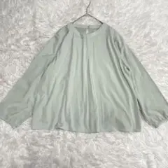 RHYME ライム＊トップス とろみ素材 オフィス ミントグリーン 美品 L