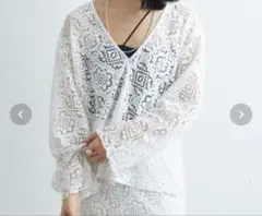 SHENERY 2023SS レース編み カーディガン