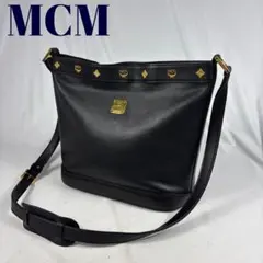 MCM ショルダーバッグ オールレザー スタッズ ビジュー ゴールド金具のサムネイル