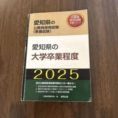 愛知県の公務員採用試験 教養試験 2025 大学卒業程度