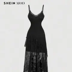 SHEIN MOD レースキャミワンピース ブラック