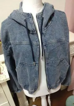 デニムフードジャケット Mサイズ