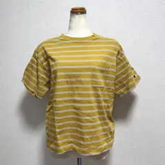 チャンピオン　ボーダーTシャツ　レディース　Lサイズ　大きめサイズ　イエロー