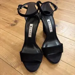 【極美品】DIANA ブラック　ウェッジソールサンダル　9cmヒール　ダイアナ
