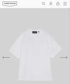HAND ROOMコットンライク ポリエステル天竺 Tシャツ 白XLのサムネイル