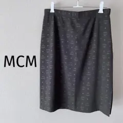 MCM 総柄　プリント柄 ロゴ タイトミニスカート　ヴィンテージのサムネイル