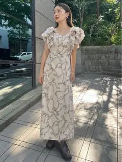 SNIDEL リボンスリーブデザインワンピース サイズ0