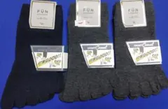 Z）３足）25-27）福助FUN★５本指アンクルソックス五本指 秋冬3FS08W
