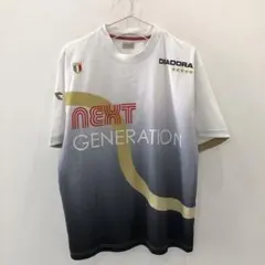 J1919 DIADORA スポーツウェアTシャツ ホワイト メンズ L