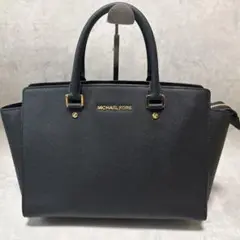 マイケルコース ハンドバッグ サフィアーノレザー 黒 A4可