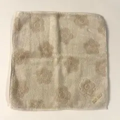 新品未使用　MARY QUANT デイジー柄 ミニタオル　ベージュ