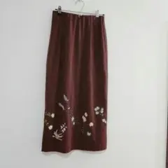 4298SHIZUKA KOMURO 洋服屋 花柄刺繍 ロングスカートのサムネイル