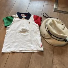 ミキハウス ポロシャツ 90&帽子のセット