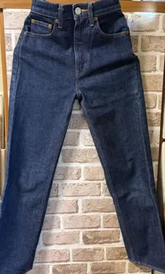 MOUSSY ハイウエスト ダークブルージーンズ