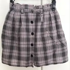 BeBe チェック柄スカート 110 グレー