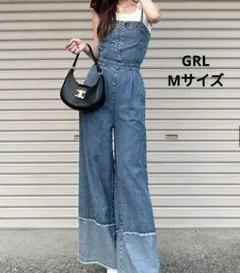 未使用タグ付きGRL グレイル デニムオールインワン Mサイズ