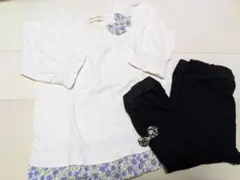 センスオブワンダートップスとラブアンドピースマネーのパンツセット