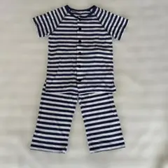 無印良品☆パジャマ上下セット☆紺　ネイビーボーダー柄☆140-150サイズ