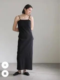 セレクトモカ　ダブルストラップカップ付きリブキャミワンピース