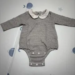 birthday conoco 襟付きボーダーロンパース　70