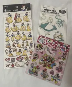 平成レトロ ディズニーキャラクター シール 3つセット