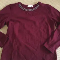 Paul Stuart バーガンディ ニット 6