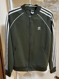 adidas オリーブ ジップアップジャケット