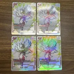 4枚 フュージョンワールド孫悟飯:青年期　ST01-011 SR★パラレル①