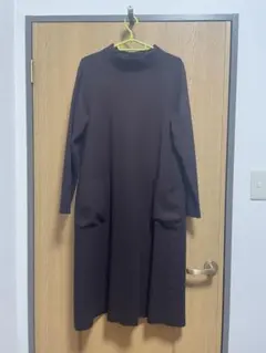 ARTISAN ダークブラウン ウールワンピース