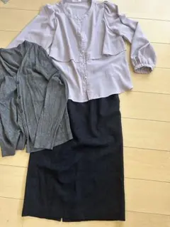 オフィスカジュアル3点セット　カーディガン　タイトスカート
