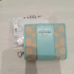 COACH 二つ折り財布 ミントグリーンのサムネイル