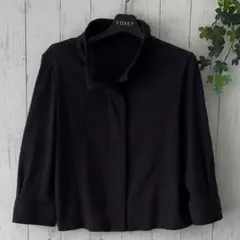 【美品】クリスチャンオジャール 七分袖 コットンニットジャケット ブラック7のサムネイル