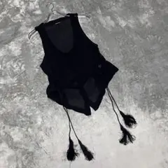 ANN DEMEULEMEESTER アンドゥムルメステール/ベスト・ジレ 38 2025年最新】Ann Demeulemeester レディース ベスト・ジレ・ビスチェの