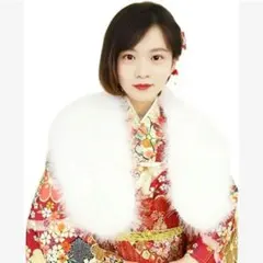 [TOuWA] ショール ファー 羽毛