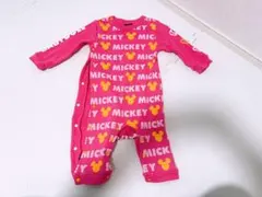 ベビードール　ロンパース　80 ミッキー　ミニー　長袖　トレーナー　ピンク