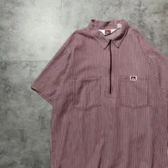 アリメカ製 BEN DAVIS ワークシャツ 2XL 茶×白 ヒッコリー 美品 - メルカリ