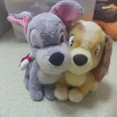 ディズニーランド　わんわん物語 トランプ＆レディ ペアぬいぐるみ