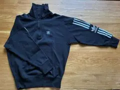 adidas ハーフジップ スウェット ブラックのサムネイル