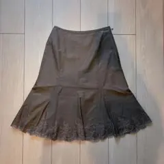 anysis エニィスィス スカート ひざ丈刺繍 オンワード樫山　S