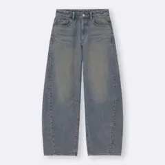 GU バレルレッグジーンズ ブルー Mサイズ