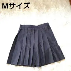 2488 ウエスト調整可能 グレー 制服風 プリーツスカート M
