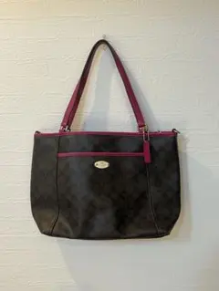 美品　COACH コーチ シグネチャー トートバッグ PVC