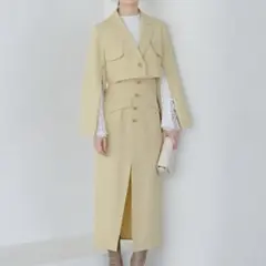 dazzlin｜セットアップ｜クロップドジャケットとタイトスカート