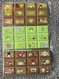 お茶犬ブロックシール　シールセット 3枚