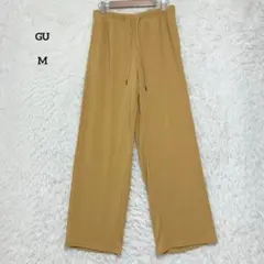 GU ジーユー リブプルオンパンツ M イージーパンツ ウエストゴム 裏地あり