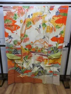 ☆振袖 総絞り アンティーク 花模様 裄66cm☆リメイクに！ - メルカリ