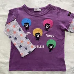 DOUBLE.B アフロキャラクター Tシャツ 90